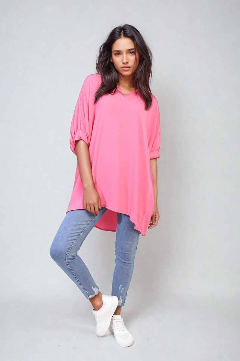 Balloon Sleeve Oversized Top