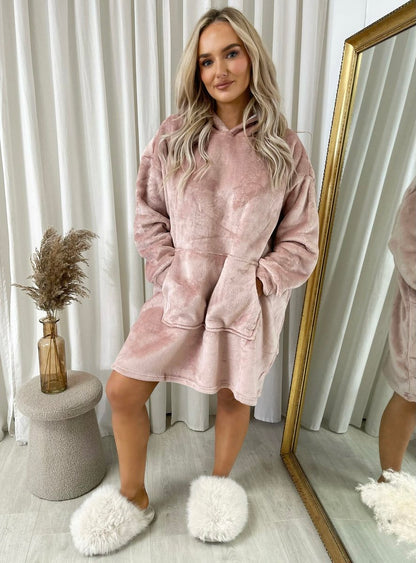 Oversized Fluffy Winter Blanket Hoodie